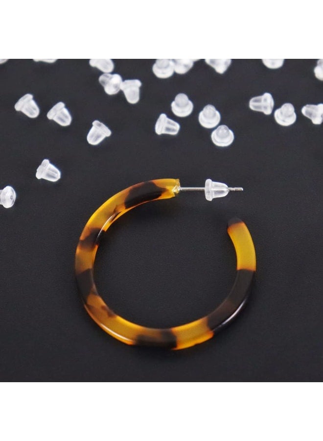 200pcs Clear Earring Backs for Studs, Hoops & Fish Hook Earrings - Image 2