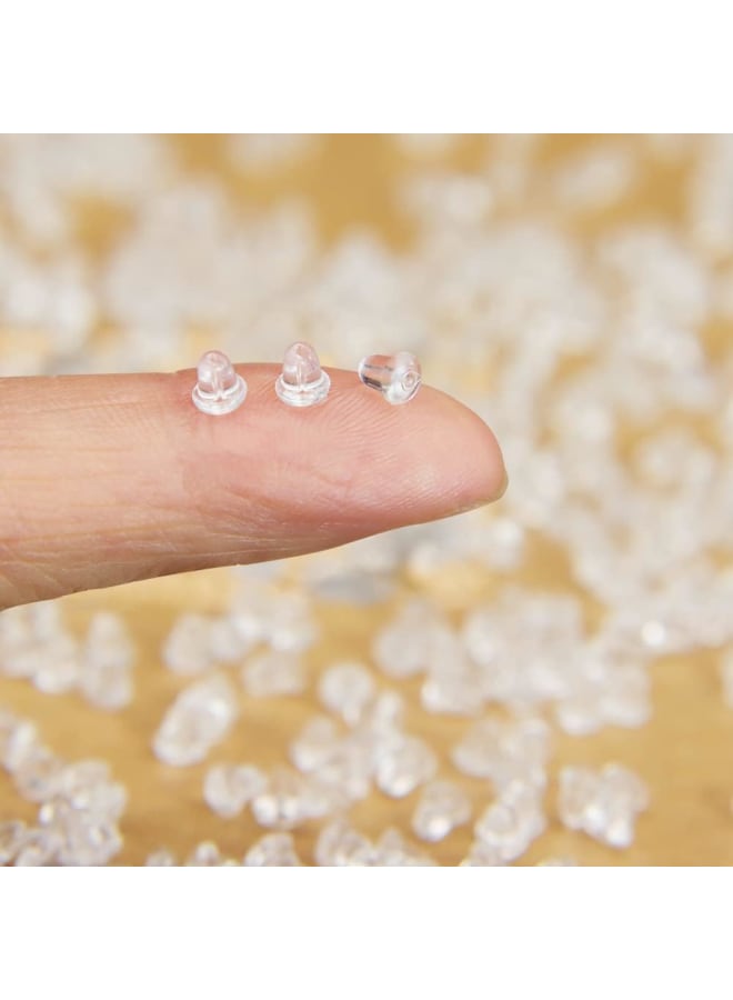200pcs Clear Earring Backs for Studs, Hoops & Fish Hook Earrings - Image 4