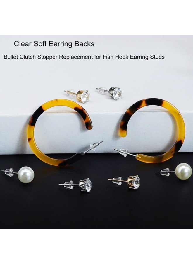 200pcs Clear Earring Backs for Studs, Hoops & Fish Hook Earrings - Image 5