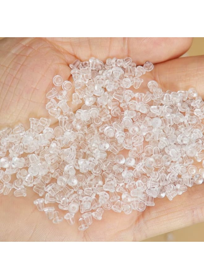 200pcs Clear Earring Backs for Studs, Hoops & Fish Hook Earrings - Image 3