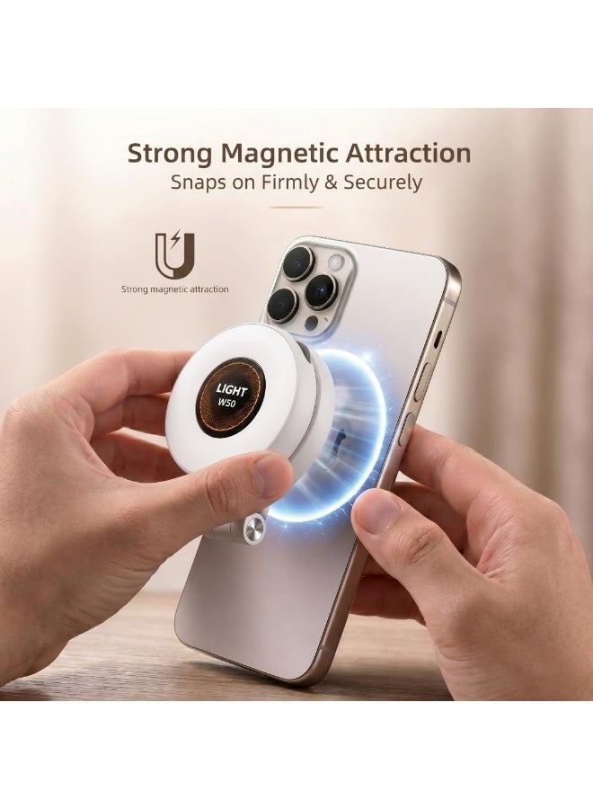 Magsafe Magnetic Selfie Ring Light W50, Magsafe Compatible LED Fill Light for Phone - Image 3