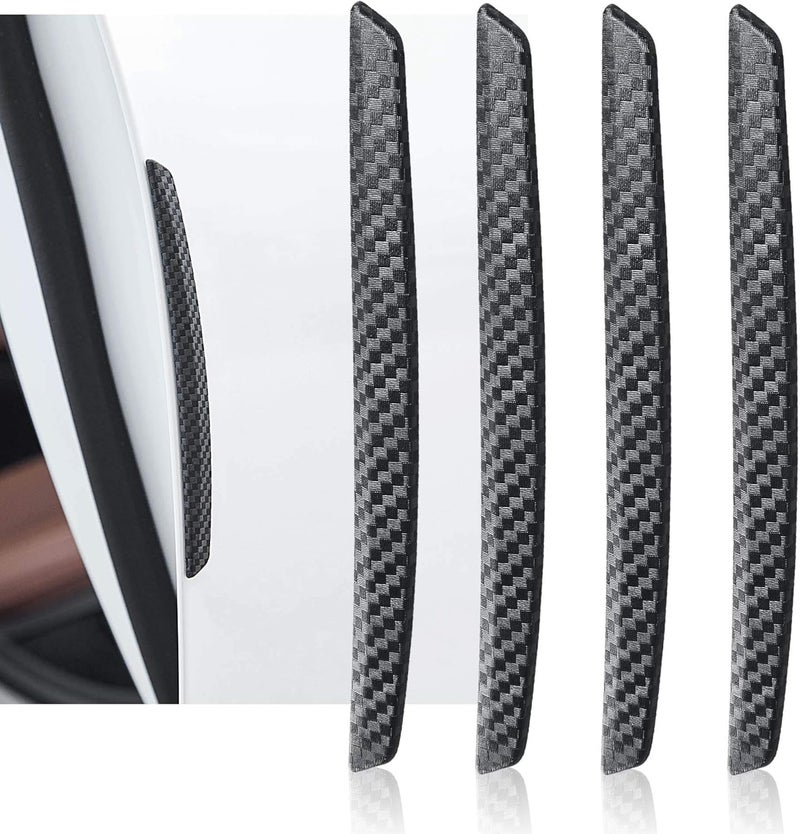 TOMALL 4 Pcs Car Door Anti-Collision Strip Door Edge Guards Anti-Rub Protector Trim Carbon Fiber Texture Car Door Corner Bumper Protector Anti-Scratch Universal for All Cars SUV (I) - Image 1