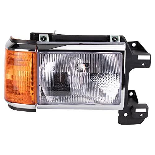 TRQ Headlight Assembly Set Headlights Driver & Passenger Side Halogen Compatible with 1987-1991 Ford Bronco F-150 FO2502105 FO2503105 - Image 5