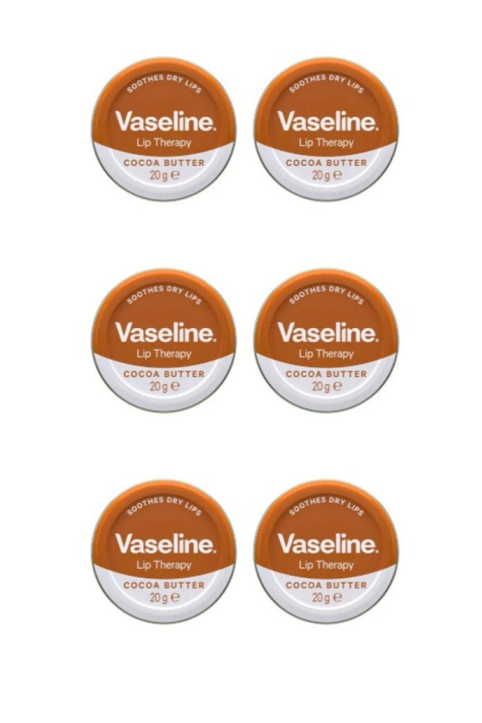 Vaseline Axe Lip Therapy Petroleum Jelly Cocoa Butter for Men 6PCS - Image 1
