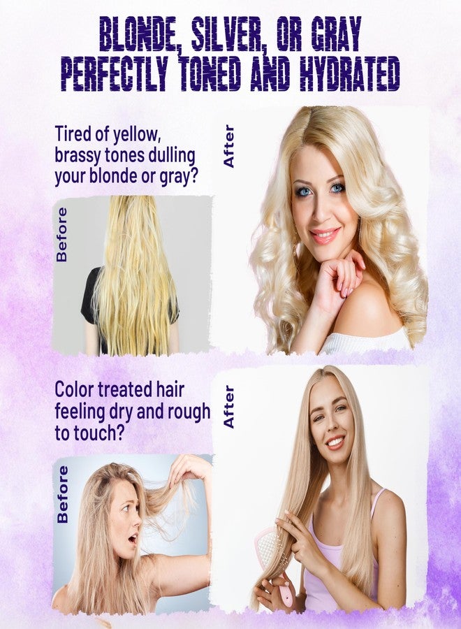 Herbishh Purple Toning Conditioner Bar for Blonde, Silver & Gray Hair, Neutralizes Brassiness, Adds Shine & Moisture, Biotin Conditioner Bar, Sulfate-Free, Eco-Friendly, Travel-Ready, 3.53 oz - Image 5