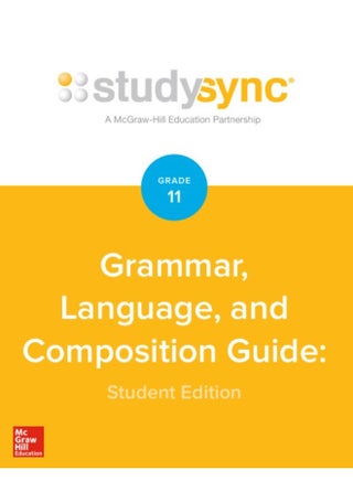 StudySync : Grammar, Language, and Composition Guide Student Edition Grade 11 - pzsku/Z4FBDEC0B7AFBE9423A41Z/45/1759787424/8167ac4b-af50-48d9-beef-d4d4b38bcdab