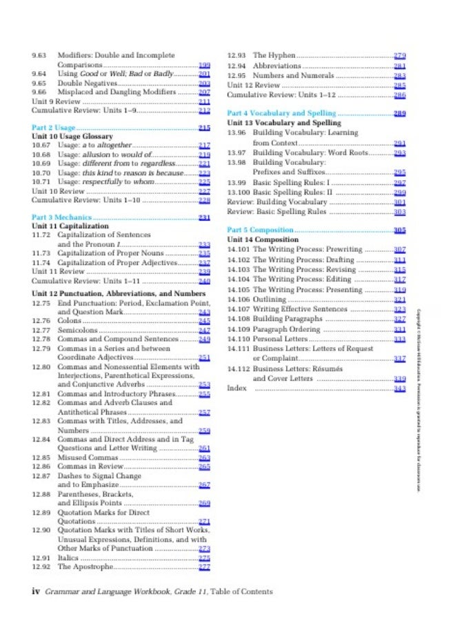 StudySync : Grammar, Language, and Composition Guide Student Edition Grade 11
