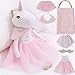 Perfectto Design Ballerina Unicorn Doll Stuffed Animal for Girls  Plush Toy Doll Set Bag Tutu Cloths Wings  Play Set for 3 4 5 Year Old Girl Gift for Little Girl Birthday Christmas Age 39 - Image 4