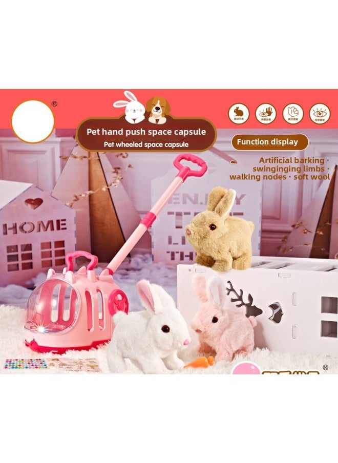Jialixing Play House Electric Walking Sound Plush Dog And Rabbit Family Interactive Pet Satchel Space Capsule Toy-Color:688-312 Dogs, 36 Pieces In 1 Box  - Image 3