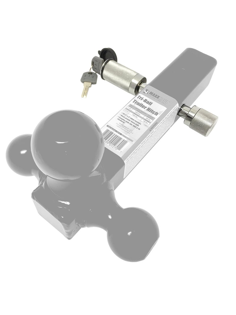 MaxxHaul 70050 Trailer Hitch Lock - Heavy Duty 5/8"- Hitch Locking Receiver Pin With 2 Keys, Chrome - Image 5