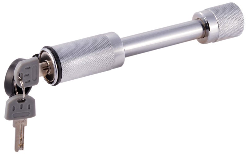 MaxxHaul 70050 Trailer Hitch Lock - Heavy Duty 5/8"- Hitch Locking Receiver Pin With 2 Keys, Chrome - Image 1