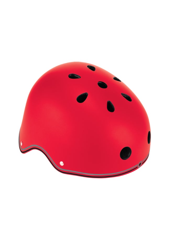 GLOBBER خوذة أطفال مع أضواء LED XS/S (48-53 سم) – خوذة واقية قابلة للتعديل – جديدة حمراء - Image 2