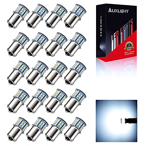 AUXLIGHT 20 PCS 1156 1141 1003 7506 BA15S RV Interior Light Bulbs, Super Bright 50SMD LED Replacement for 12 Volt RV Camper Trailer Boat Trunk Interior Lights (Cool White) - Image 1