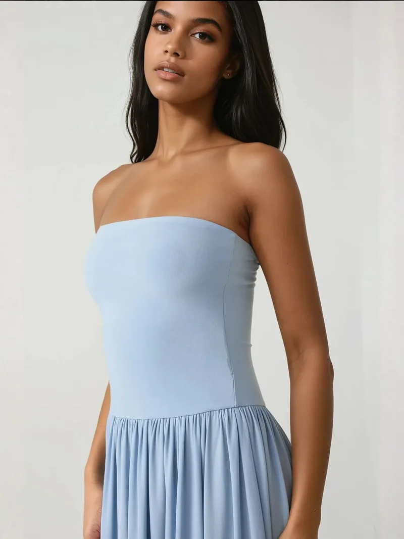 HICCUP 2-in-1 Midi Elastic Strapless Dress/Skirt