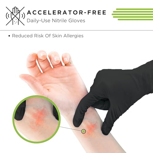 SHOWA 7705PFT Sustainable EBT Latex-Free, Powder-Free, Accelerator-Free, Nitrile Disposable Single Use Safety Gloves, 4 Mil, 9.5" Length, Small (1 Box/100 Gloves) - Image 3
