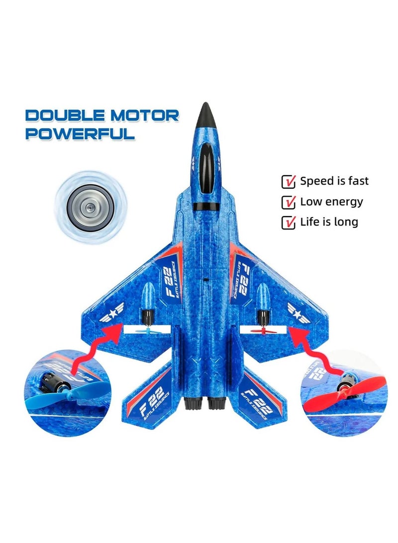 F22 2.4G Remote Control RC Plane 2CH 3-Axis Gyro Airplane Glider LED Fighter Toy - Image 3