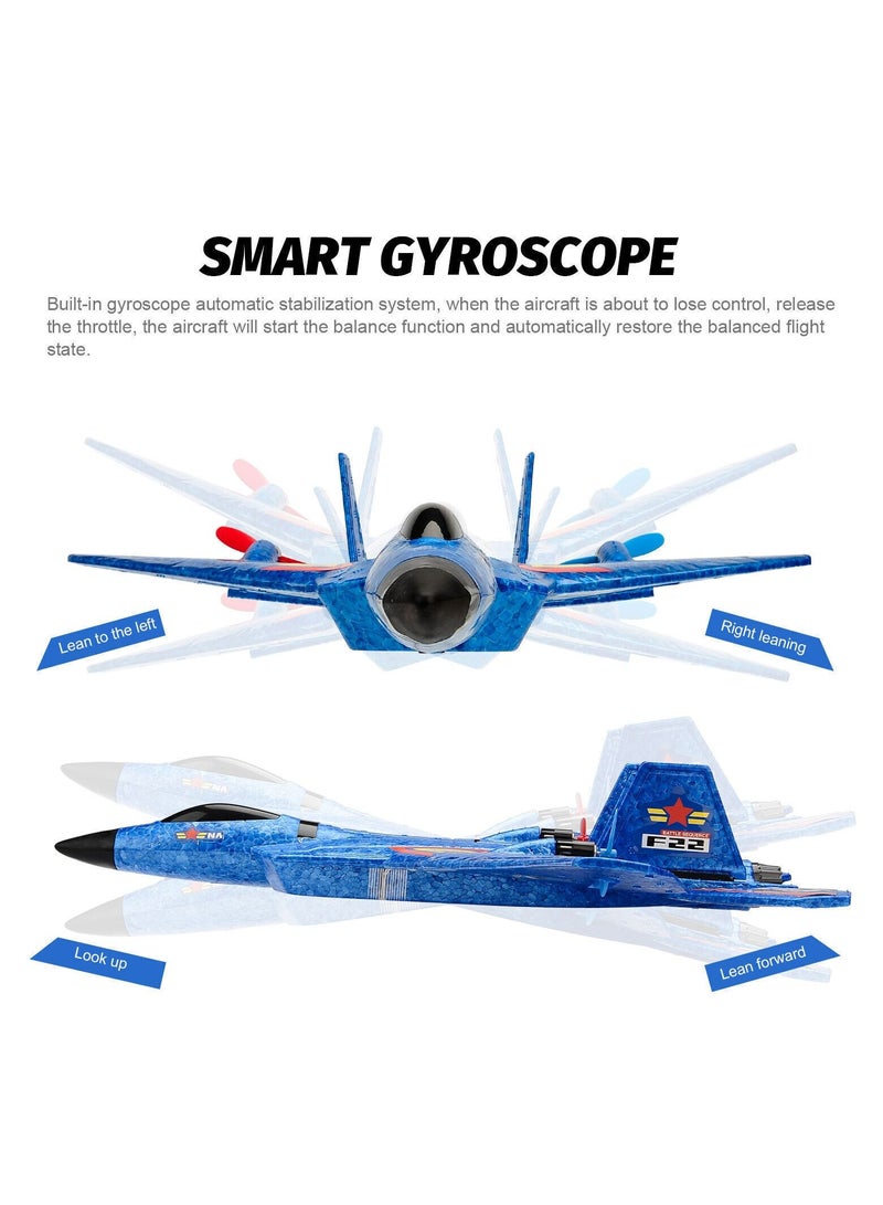 F22 2.4G Remote Control RC Plane 2CH 3-Axis Gyro Airplane Glider LED Fighter Toy - Image 4