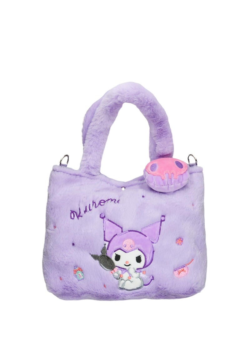 Cute Kumi Plush Crossbody Bag, Soft Fluffy Lolita Lovely Shoulder Bag, Cute Kids Handbag, Kitty Family Wallet Purse Shoulder Bag Coin Pouch Accessories for Women Girls  - Image 1