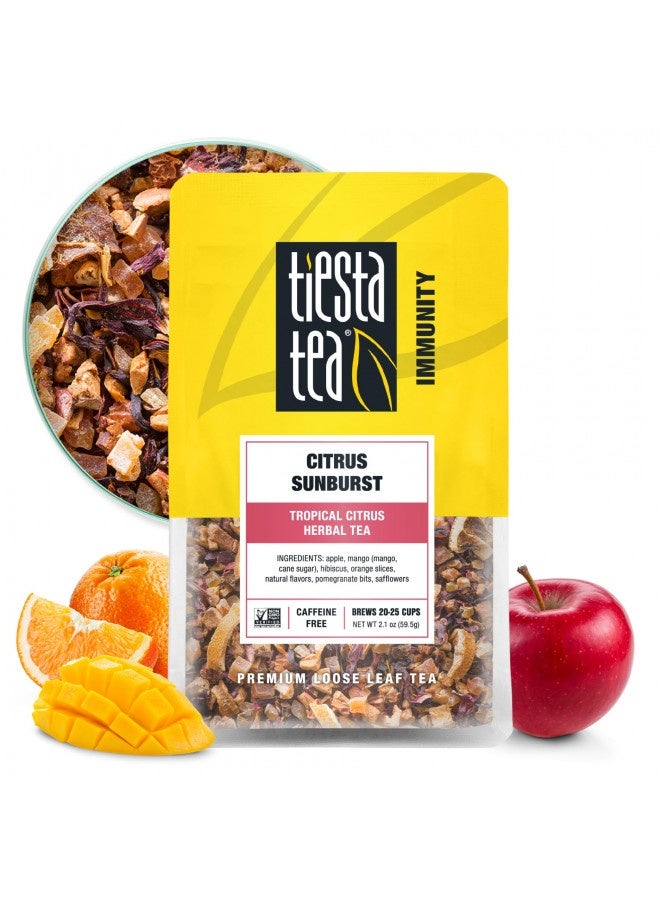 Tiesta Tea Tiesta Tea - Citrus Sunburst, Tropical Citrus Herbal Tea, Loose Leaf, Up To 25 Cups, Make Hot Or Iced, Non-Caffeinated, 2.1 Ounce Resealable Pouch  - Image 4