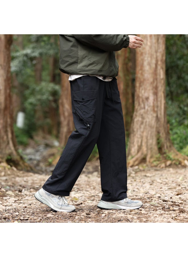 Dingfengbaoluo Outdoor Hiking Pants For Men, Autumn And Winter Mountain-style Casual Loose Cargo Straight-leg Trousers, 29018 Black M - Image 4
