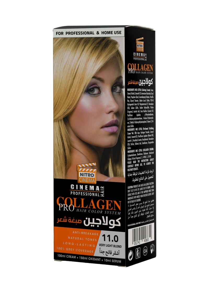 نيترو سينما  كولاجين صبغة شعر لون اشقر فاتح جدا 11.0 - Image 1