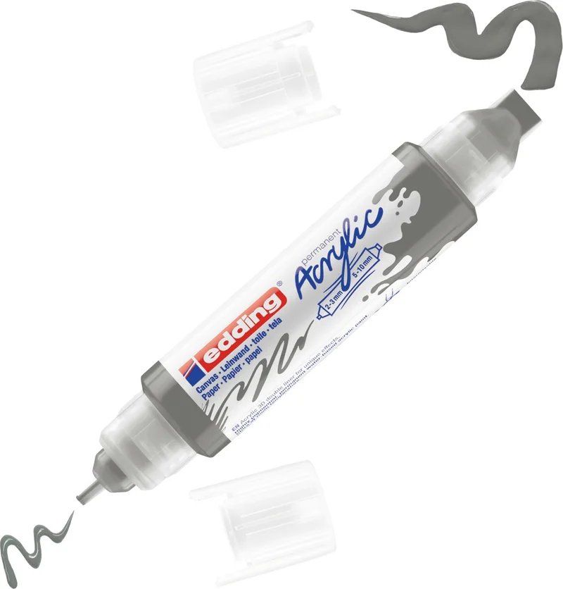 Edding 5400 Acrylic 3D Double Liner - Anthracite - 2 Heads 2-3, 5-10 mm