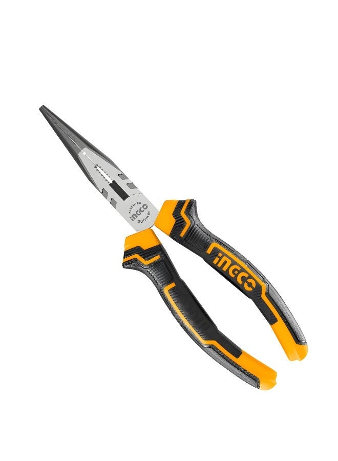 إنجكو كماشة أنف طويل إنجكو HLNP08208 مقاس 8 بوصة – فولاذ كروم فاناديوم، مقبض مانع للانزلاق، مثالية للأعمال الكهربائية والإصلاحات الدقيقة - Image 1