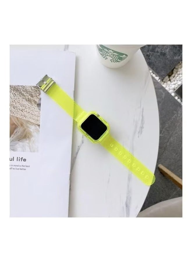 vesus Ethnic Replacement Watchband for Apple Watch Series 1/2/3/4/5/6/7/SE 40/41mm Yellow/Green