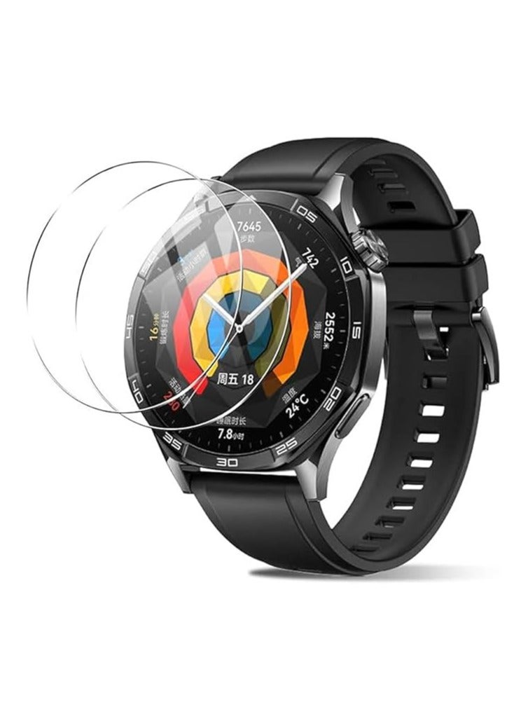 2 Pack Tempered Glass Screen Protector, [99.99% HD Clear] [9H Hardness] [film Friendly] for HUAWEI WATCH GT5 46mm 1.43" Tempered film Glass  - Image 1