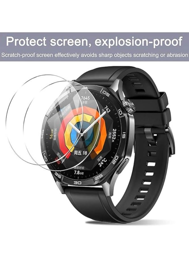 2 Pack Tempered Glass Screen Protector, [99.99% HD Clear] [9H Hardness] [film Friendly] for HUAWEI WATCH GT5 46mm 1.43" Tempered film Glass  - Image 4