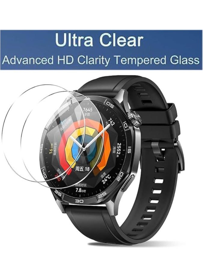 2 Pack Tempered Glass Screen Protector, [99.99% HD Clear] [9H Hardness] [film Friendly] for HUAWEI WATCH GT5 46mm 1.43" Tempered film Glass  - Image 5