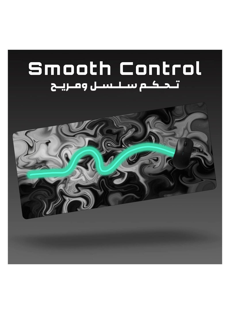 YASA GAME Extended Large Gaming Mouse Pad 120 X 60 cm XXL Full Desk Art style & Mousepad Non-Slip Rubber Base Big Keyboard Mat with Stitched Edges water resist for Gaming from Yasa ( Fog ) - Image 2