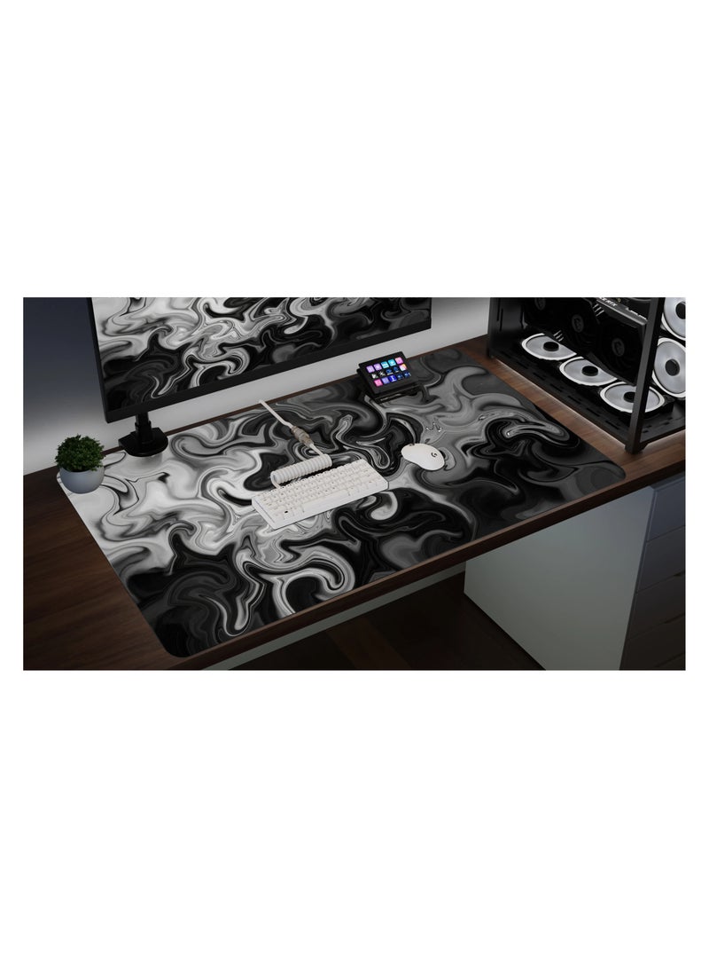 YASA GAME Extended Large Gaming Mouse Pad 120 X 60 cm XXL Full Desk Art style & Mousepad Non-Slip Rubber Base Big Keyboard Mat with Stitched Edges water resist for Gaming from Yasa ( Fog ) - Image 5