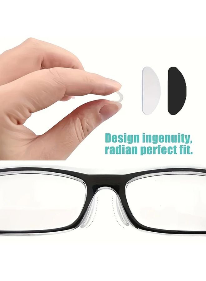 20 قطعة من وسادات الأنف السوداء للنظارات من المطاط المضاد للانزلاق، لتخفيف الضغط على الأنف ومنع السقوط - Image 2