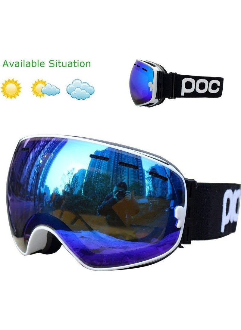 POC Double Layer Anti-Fog UV Snowboard Ski Goggles 