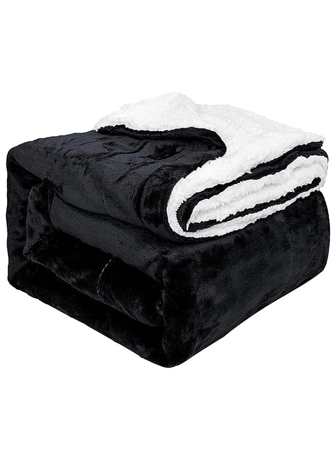 YANEK Yanek Polyester Micromink Summer Ac/Mild Winter/Heavy Winter Sherpa Blanket Super Soft Flannel Solid/Plain (150 x 200, Mix Color)  - Image 1