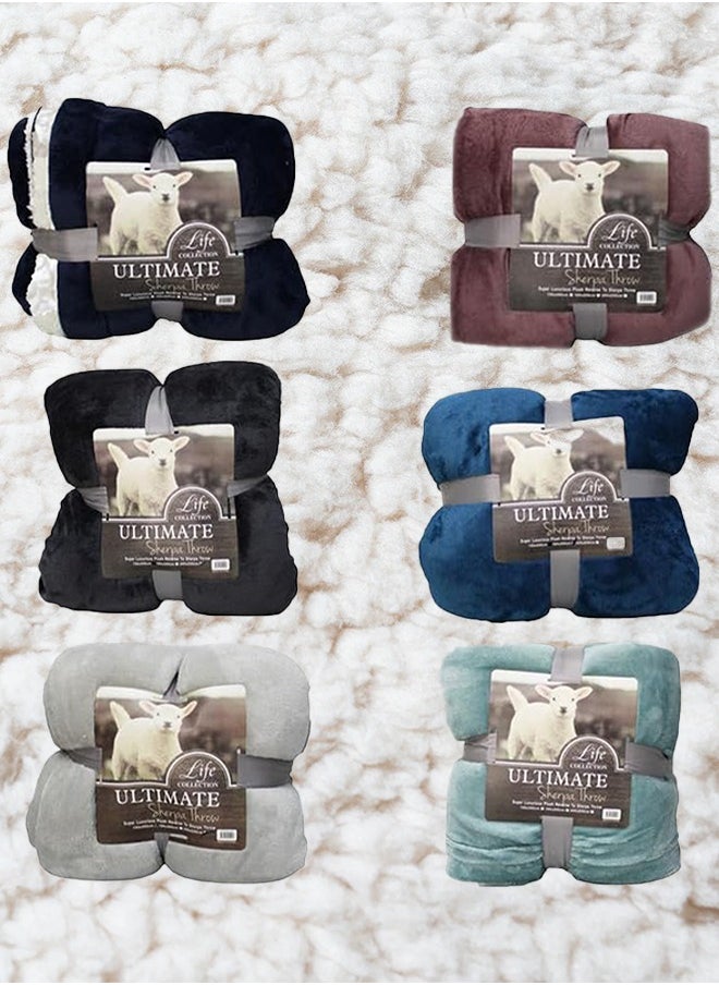 YANEK Yanek Polyester Micromink Summer Ac/Mild Winter/Heavy Winter Sherpa Blanket Super Soft Flannel Solid/Plain (150 x 200, Mix Color)  - Image 2