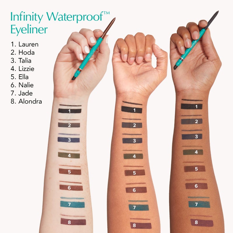 Thrive Causemetics Infinity Waterproof Eyeliner Pencil, Built In Sharpener & Smudge Tip, Long Lasting, Smudge Proof, Hyaluronic Acid & Shea Butter, Vegan & Cruelty Free, Lauren (Black Matte) - Image 5