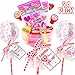 ORIENTAL CHERRY Valentines Day Gifts for Kids 24 Pack Giant LollipopShaped Stationery Set with Valentines Cards Pencils Stickers Erasers Stampers Sharpener for Classroom Exchange School Boys Girls Party Favors - Image 2