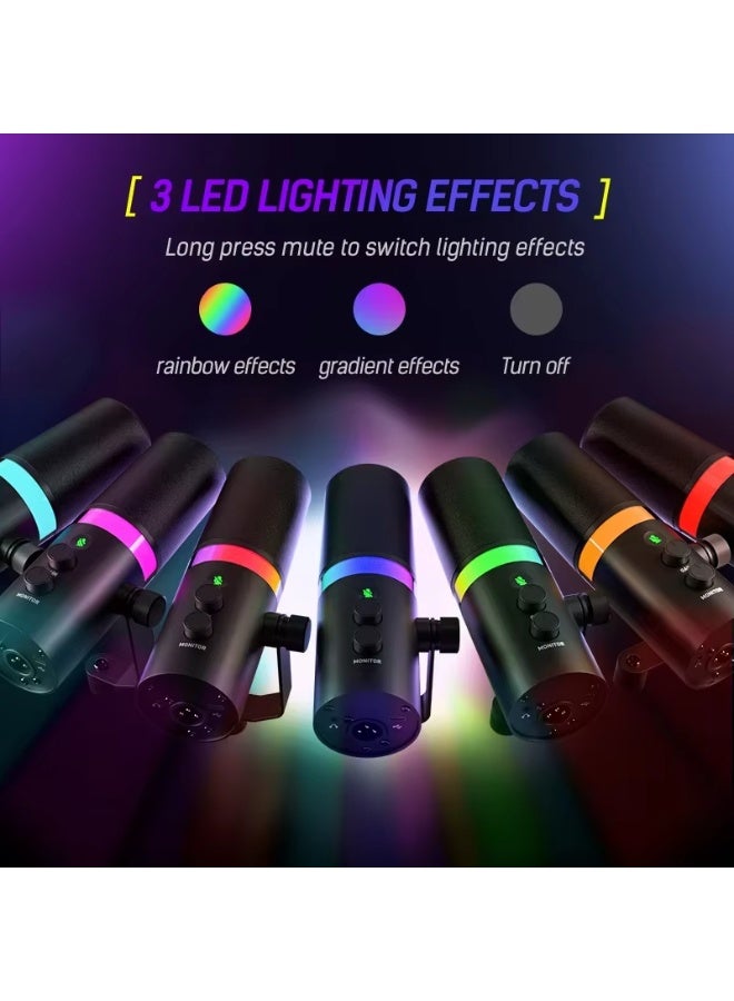 Joshberg NV7 USB Gaming Microphone Condenser Mic with Boom Arm for PC PS4/ PS5/Mac/Phone,with Touch Mute RGB Lighting for Streaming,Podcasting - Image 5