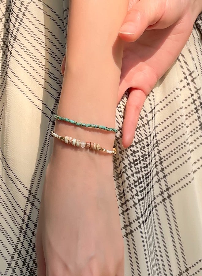 KELITCH Women Bracelets Seed Beaded Handmade Adjustable Chain Friendship Bracelets for Women - Image 5