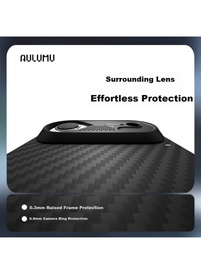 Aulumu New Apple Iphone 17 Air High-energy Ultra-thin Kevlar Aramid Fiber Magnetic Cooling Phone Case Magsafe Protective Case - Image 1