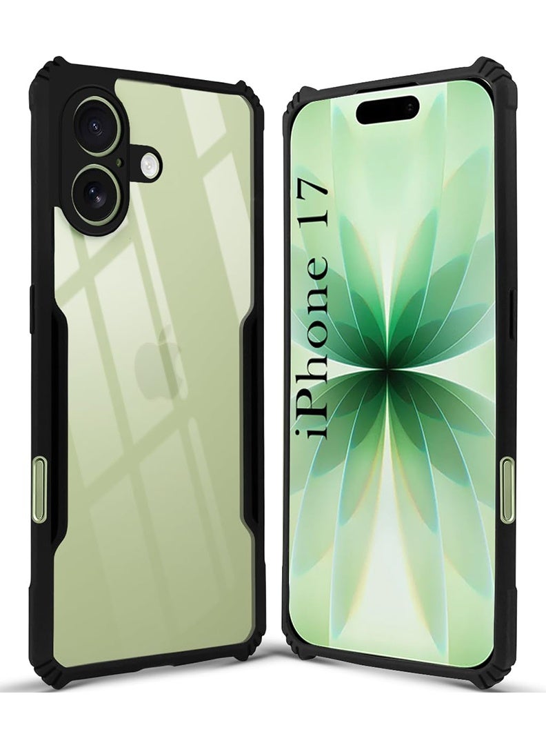 Case Up Case Compatible with Apple iPhone 17 Crystal Clear Tactical Back Cover Case With 360 Degree Protection, Shockproof Bumper Protective Phone Cover, Anti-Scratch Hard PC Back (Clear) - Image 5