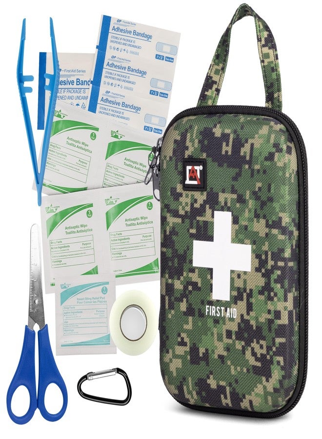 Avalanche 53 Pieces First Aid Kit, Compact Emergency Supplies Kit for Home, School, Car, Travel, Sports or Camping in Hard Shell Foam Case, Portable Mini First Aid Kit, Camo - Image 1