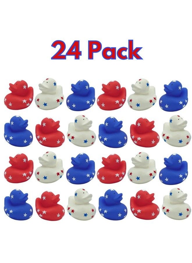 4E's Novelty Patriotic Rubber Ducks (24 Pack) Bulk 2" 4Th Of July Party Favors Patriotic Party Supplies Gifts Toys For Kids Adults Fourth Of July Jeep Ducking  - Image 3