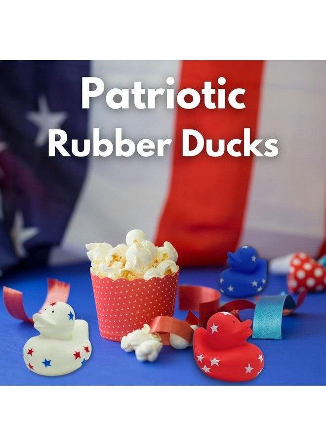 4E's Novelty Patriotic Rubber Ducks (24 Pack) Bulk 2" 4Th Of July Party Favors Patriotic Party Supplies Gifts Toys For Kids Adults Fourth Of July Jeep Ducking  - Image 4