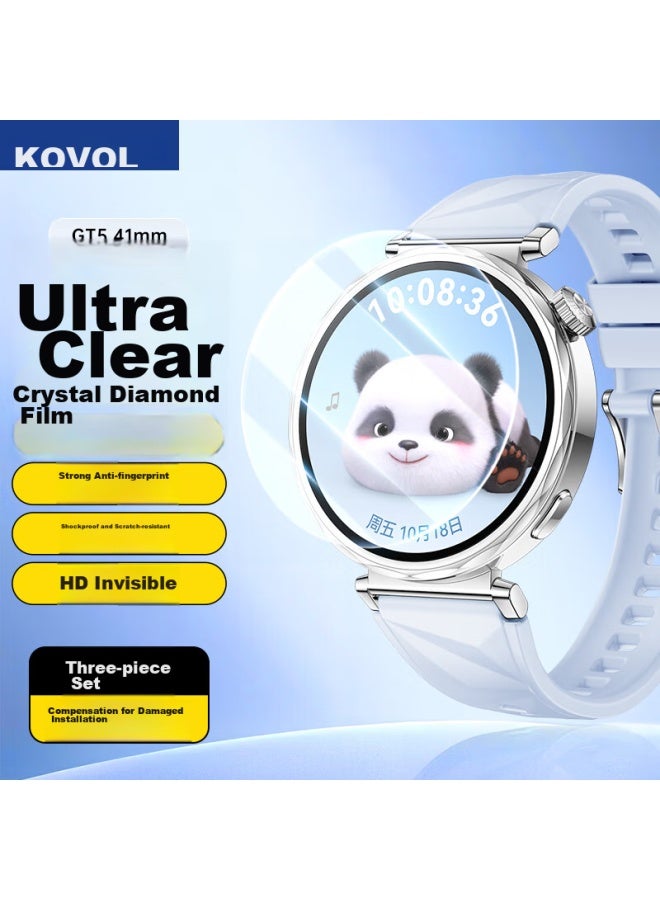 Kovol Tempered Glass Screen Protector For Huawei Watch Gt5, Full Coverage Ultra-clear Glass Film For Huawei Gt5 Watch, Scratch-resistant, Shatterproof, Wear-resistant, 41mm - Image 1
