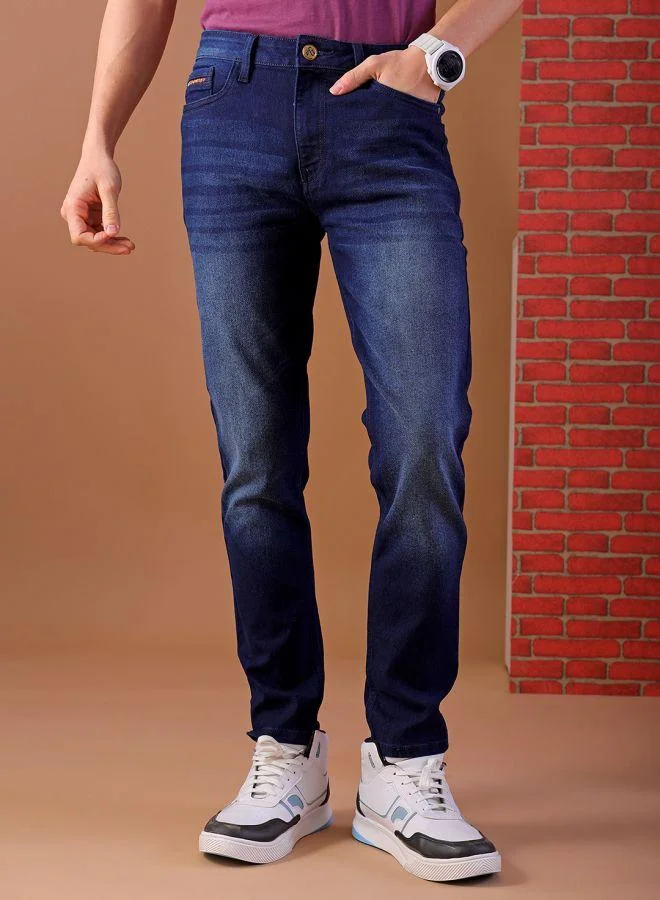 Men Slim Fit Solid Low-Rise Stretchable Jeans