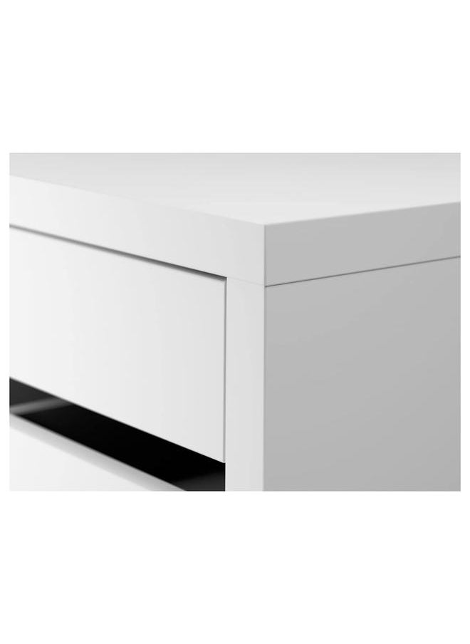 Drawer unit with drop-file storage, white, 35x75 cm
