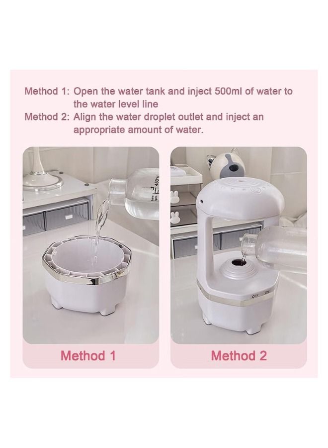 ACLIX Anti-gravity Water Droplet Humidifier Home Bedroom Office Desktop USB Aroma Diffuser - Image 3